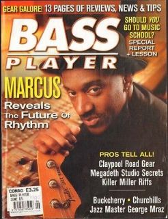 BASS PLAYER Magazine 6/2001 Les Claypool Megadeth Buckcherry Marcus