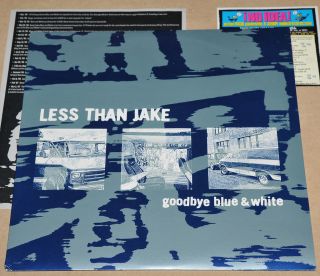 LESS THAN JAKE   GOODBYE BLUE & WHITE, 2002 USA BLUE MARBLE vinyl LP