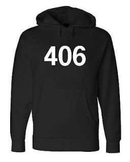 406 AREA CODE Unisex Fleece Sweatshirt. Billings, Bozeman, Helena
