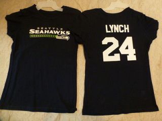 WOMENS Licensed Seahawks MARSHAWN LYNCH Football Jersey Shirt MEDIUM