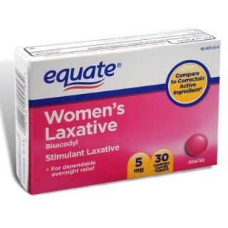 Womens Laxative, Bisacodyl 5 mg, 30 Tablets   Equate