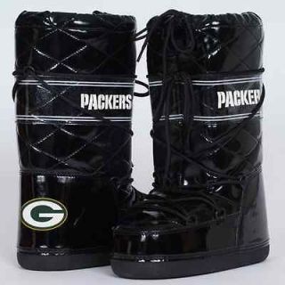 Cuce Shoes Green Bay Packers Ladies Admirer Boots   Black