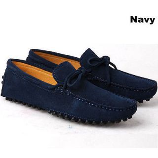 US6 12 Suede Leather Mens SLIP 0N loafers CAR Shoes Moccasin men boots