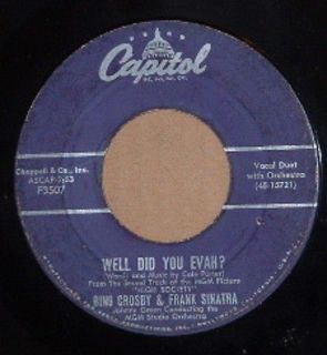 Bing Crosby,Frank Sinatra+Grace Kelly~Well Did You Evah?/True Love
