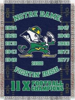 Notre Dame NCAA Commemorative Tapestry Throw Blanket