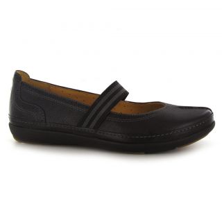 Clarks Un Bethany Black Leather Womens Shoes