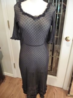 Betsey Johnson New York black sheer very stretchy long dress marked