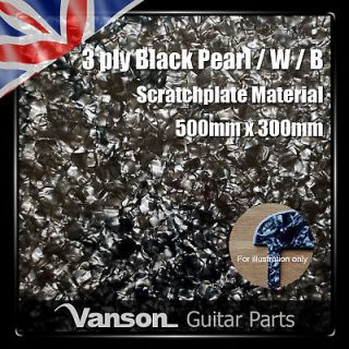 NEW Black Pearl 3ply 300mm x 500mm Scratchplate Material / 3 ply