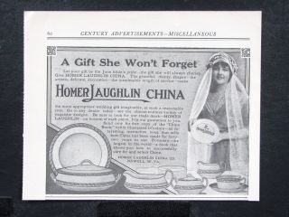 1914 HOMER LAUGHLIN CHINA magazine Ad June Bride dish tableware home