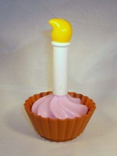 Lego Duplo   Cupcake Dessert w/ Birthday Candle   Pink Swirl Icing