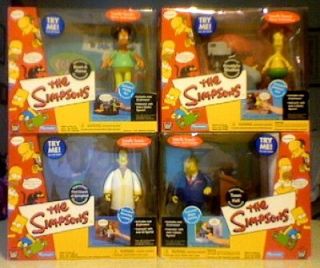 Lot of 4 IntelliTronic Simpsons Dioramas Quimby, Sideshow Bob, Apu