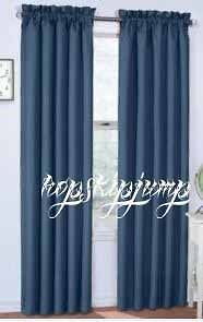 Corinne 42 X 84 Panel Blackout Drape Curtain Color Denim Blue~NIP