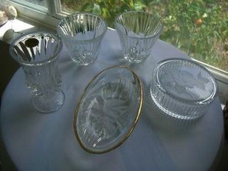 Assorted Lot   Frosted Flowers 6 Piece Dresser Set