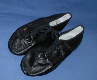 Bloch Black Leather Jazz Split Sole Shoes Size 4 Youth