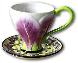 BLUE SKY CLAYWORKS ICING ON THE CAKE TULIP TEA CUP BY ARTIST JEANETTE