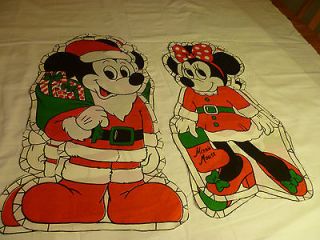 Vintage DISNEY fabric sewing panels MINNIE MICKEY Mouse stuff pillow