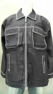 Johnny Blaze E6A.1 Mens XL Cotton Jean Jacket Dark Blue Denim Designer