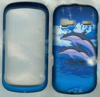 dolphins RUBBERIZED PHONE COVER CASE LG RUMOR REFLEX LN272 / XPRESSION