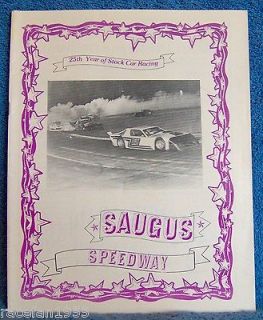 Racing Program Saugus Speedway, 1983 7 30, Street Stock, Modified