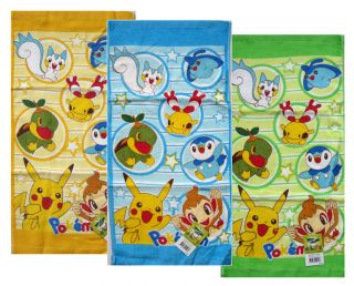 Pikachu Washcloth Towel   Pokemon Hand Towel set x 3