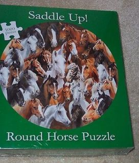 Saddle Up Horse / Round Jigsaw Puzzle / 1000 pieces / NEW in box