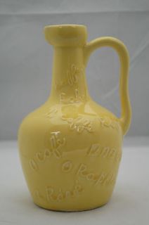 Newly listed Vintage Yellow Cafe Jug Pitcher 9 tall