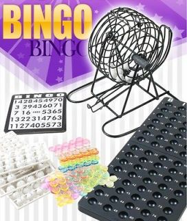 NEW Complete Bingo Game Kit Set Cage Cards Balls Kids Boardgame LOTTO