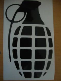 TWO 4.5 grenade gloves decal sticker car racing