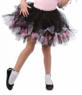 50s Sock Hop Pink Black Tutu Child Costume Accessory One Size NEW