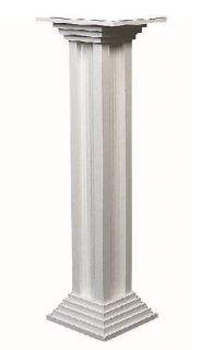 Classic Column White Pedestal Stand for Birdhouses by Home Bazaar