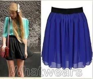 navy blue mini skirt pleated