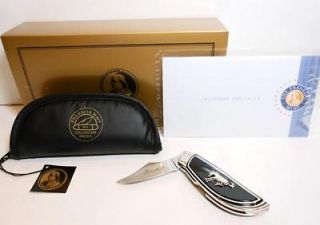 New Franklin Mint FORD BRONCO Collector Pocket Knife, Box, Pouch & COA