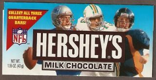 1990s Dan Marino John Elway Bledsoe Hersey Bar Wrapper