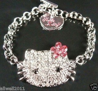 Hello Kitty Crystal Bling Bracelet Fashion jewelry Sparkle Cute B110