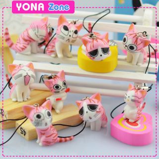 9pc/set Chis Sweet Home Phone Strap 1 Cute Animal Charms Cat Chains