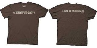 Firefly Mens *Browncoat* Licensed T Shirt I Aim To Misbehave Serenity