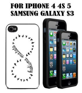 HAKUNA MATATA INFINITY Rubber Case/Cover FOR iPhone 4s 5 BLACK/CLEAR