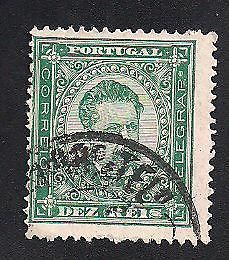 Portugal Stamp  Scott #  59/A22 10r Can​c./LH 1884 VF