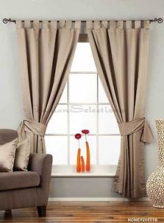 Brownish Gray Tab Top 90% blackout Curtain / Drape / Panel with