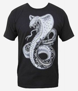 Mens Cobra Tee by Tim Hendricks Snake Tee Black Shirt