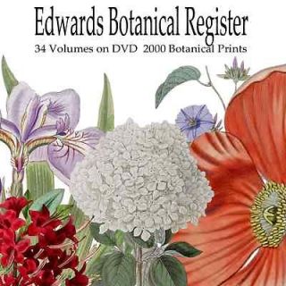 Edwards Botanical Register 33 Volumes + 2000 Prints Decoupage Crafts
