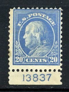 515, 20 cent Franklin, Plate #13837