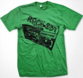 Rock Out Boombox Womens Ladies T Shirt Radio Retro Tape Deck Speakers