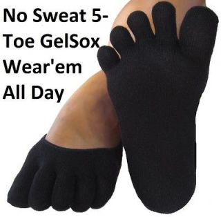 Dry Feet 5 TOE Moisturizing Softening Gel Socks NO MORE SWEAT BOOTIES