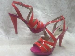 by Guess HABANERA PINK ORANGE Platform Dress Sandals Shoes Womens