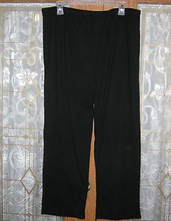 Bob Mackie Womens Size XL 16 18 Black Elastic Waist Stretchy Comfy
