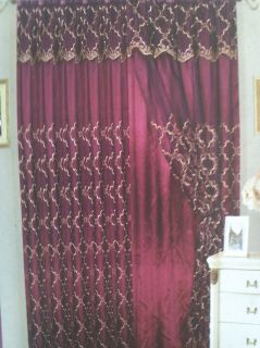 60 x 90 Window Curtain Panel Embroidered Organza Bolivia