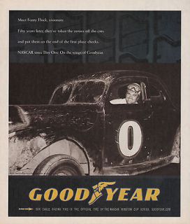 2002 Goodyear Tires Print Ad FONTY FLOCK Early Nascar Racer