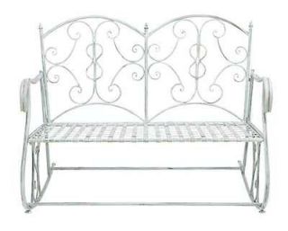 Benzara 68797 Old Classic Themed Outdoor Rocking Bench