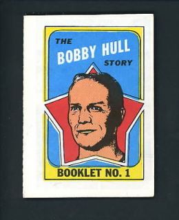 1971   1972 Topps # 1 Bobby Hull Story EX/MT cond Black Hawks